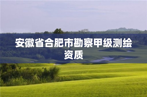 安徽省合肥市勘察甲級測繪資質