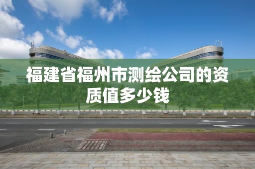 福建省福州市測繪公司的資質值多少錢