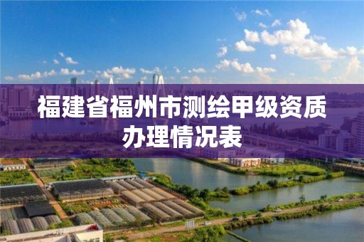 福建省福州市測繪甲級資質辦理情況表