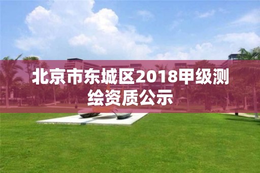 北京市東城區2018甲級測繪資質公示