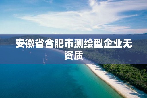 安徽省合肥市測繪型企業無資質