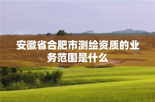 安徽省合肥市測(cè)繪資質(zhì)的業(yè)務(wù)范圍是什么