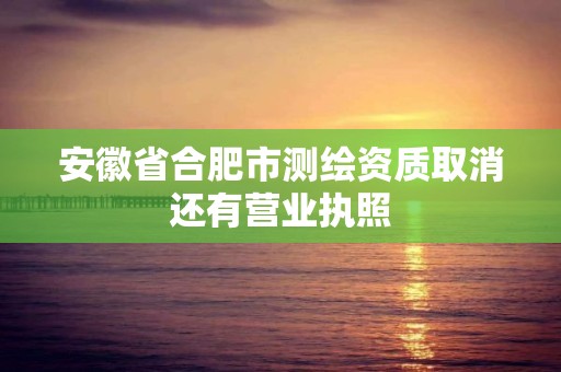 安徽省合肥市測繪資質取消還有營業執照