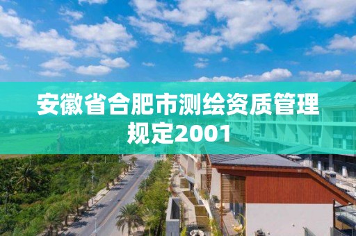 安徽省合肥市測繪資質管理規定2001