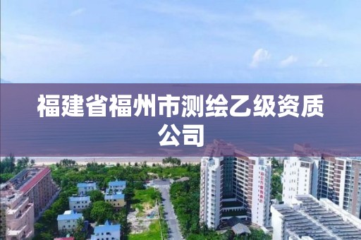 福建省福州市測繪乙級資質公司