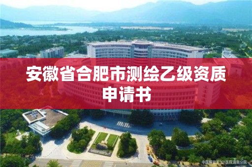 安徽省合肥市測繪乙級資質申請書