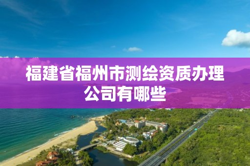 福建省福州市測繪資質辦理公司有哪些