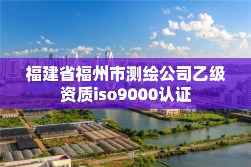 福建省福州市測繪公司乙級資質(zhì)iso9000認(rèn)證