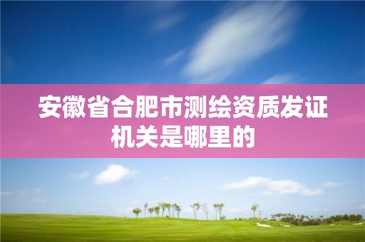 安徽省合肥市測繪資質發證機關是哪里的