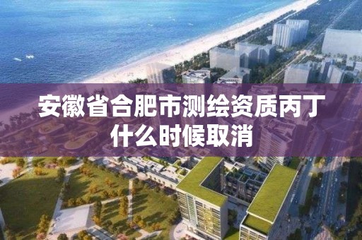 安徽省合肥市測繪資質丙丁什么時候取消