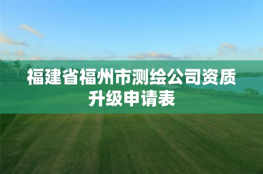 福建省福州市測(cè)繪公司資質(zhì)升級(jí)申請(qǐng)表