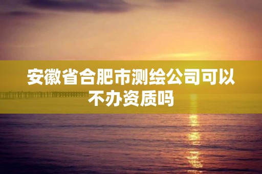 安徽省合肥市測繪公司可以不辦資質嗎