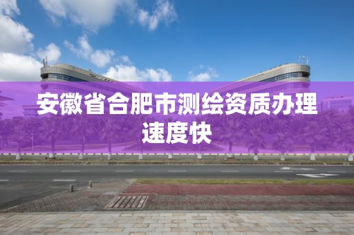 安徽省合肥市測繪資質辦理速度快