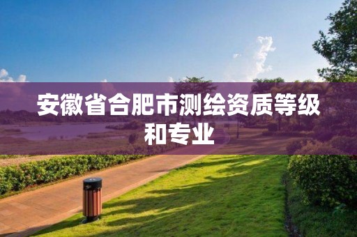 安徽省合肥市測繪資質(zhì)等級和專業(yè)