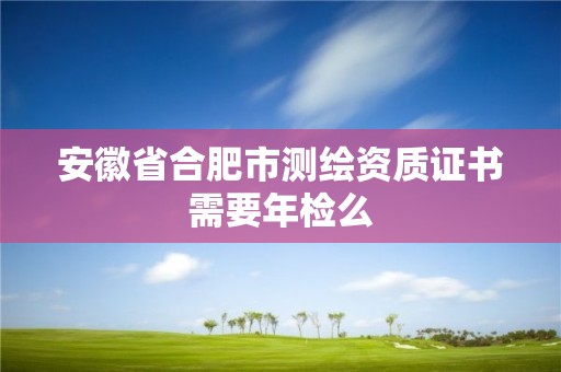 安徽省合肥市測繪資質(zhì)證書需要年檢么