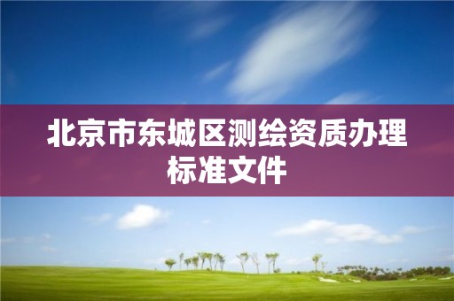 北京市東城區(qū)測繪資質(zhì)辦理標(biāo)準(zhǔn)文件