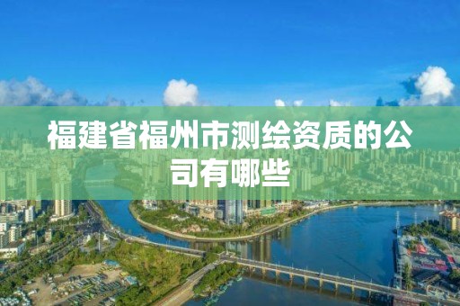 福建省福州市測繪資質(zhì)的公司有哪些