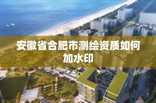 安徽省合肥市測繪資質如何加水印