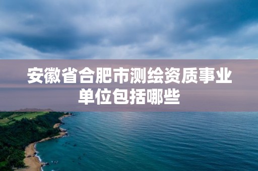 安徽省合肥市測繪資質事業單位包括哪些