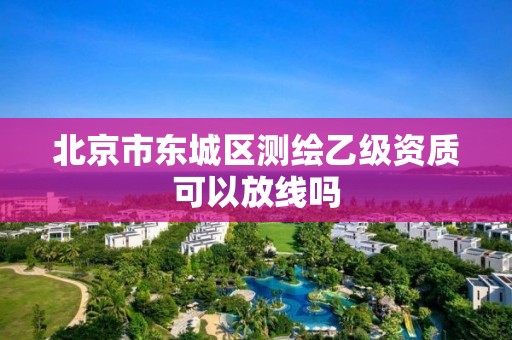 北京市東城區(qū)測繪乙級資質(zhì)可以放線嗎