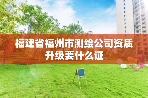 福建省福州市測繪公司資質(zhì)升級要什么證