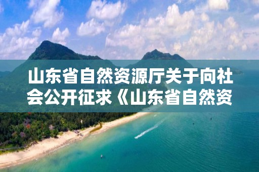 山東省自然資源廳關(guān)于向社會公開征求《山東省自然資源工程技術(shù)人才職稱評價標(biāo)準(zhǔn)條件（征求意見稿）》意見的公告