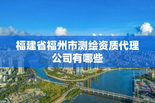 福建省福州市測繪資質代理公司有哪些