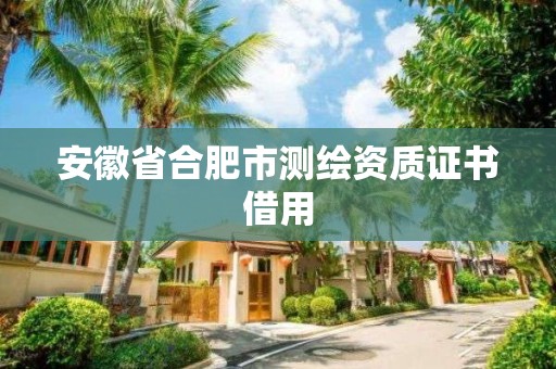 安徽省合肥市測繪資質證書借用