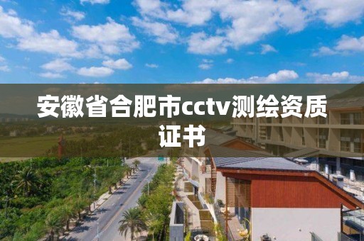 安徽省合肥市cctv測繪資質證書