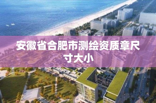 安徽省合肥市測繪資質章尺寸大小