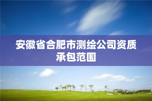 安徽省合肥市測(cè)繪公司資質(zhì)承包范圍