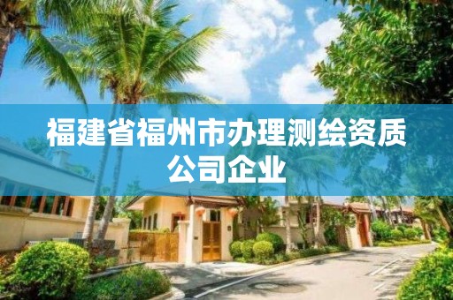 福建省福州市辦理測繪資質公司企業