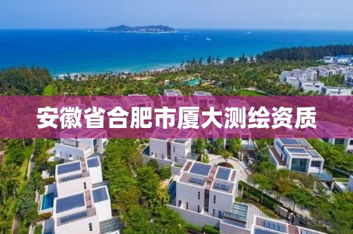 安徽省合肥市廈大測繪資質(zhì)