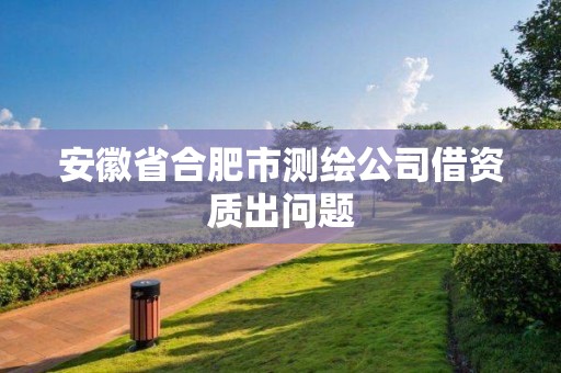 安徽省合肥市測繪公司借資質(zhì)出問題