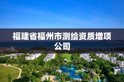 福建省福州市測繪資質增項公司