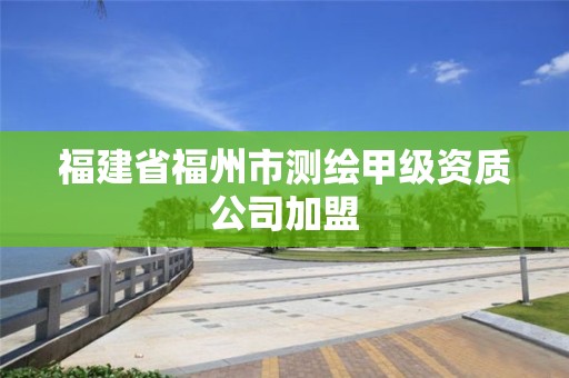 福建省福州市測繪甲級資質公司加盟