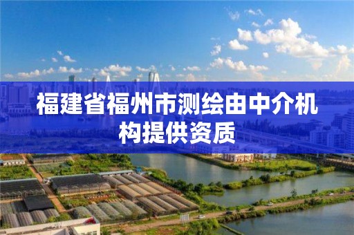 福建省福州市測繪由中介機構提供資質