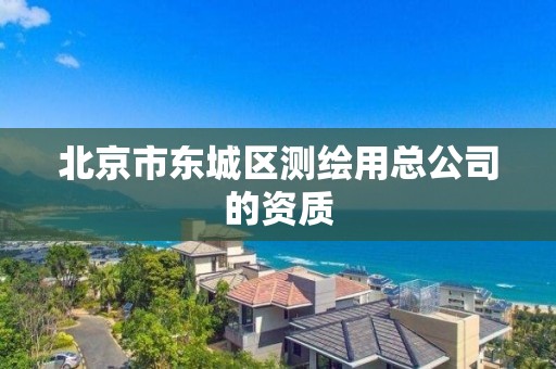 北京市東城區測繪用總公司的資質