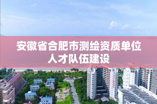 安徽省合肥市測繪資質(zhì)單位人才隊伍建設(shè)