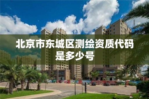 北京市東城區測繪資質代碼是多少號