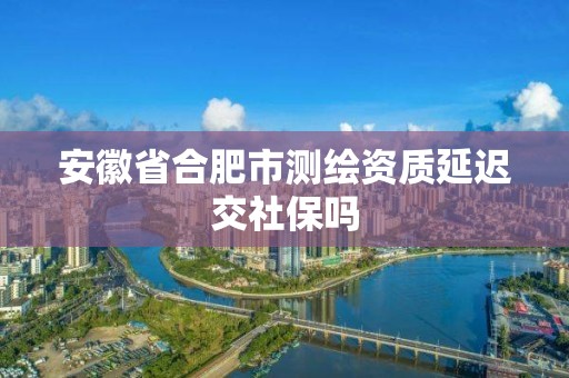 安徽省合肥市測繪資質延遲交社保嗎