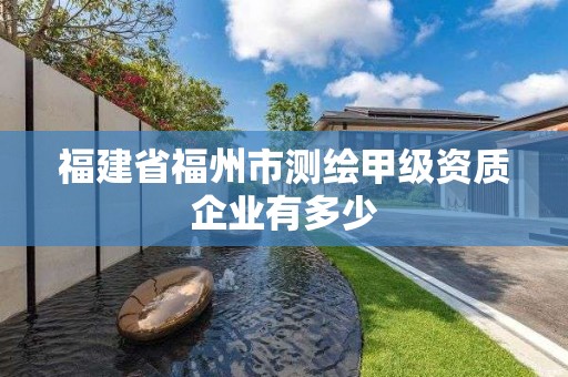 福建省福州市測繪甲級資質(zhì)企業(yè)有多少