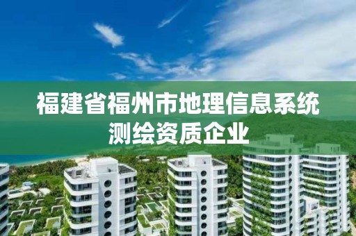 福建省福州市地理信息系統測繪資質企業