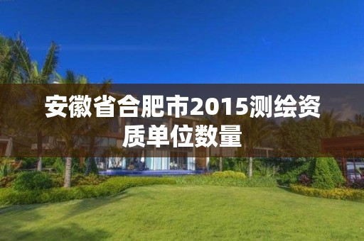 安徽省合肥市2015測繪資質單位數量