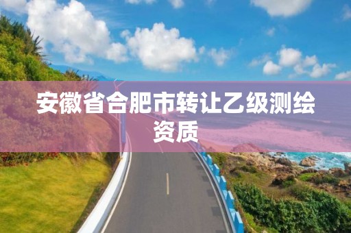 安徽省合肥市轉(zhuǎn)讓乙級測繪資質(zhì)