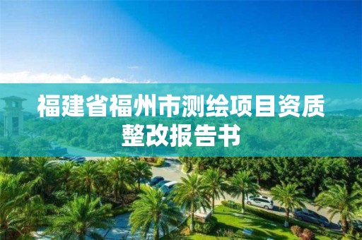 福建省福州市測繪項目資質整改報告書