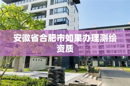 安徽省合肥市如果辦理測繪資質