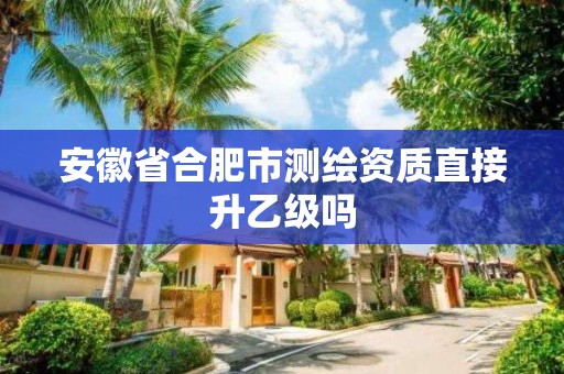 安徽省合肥市測繪資質直接升乙級嗎