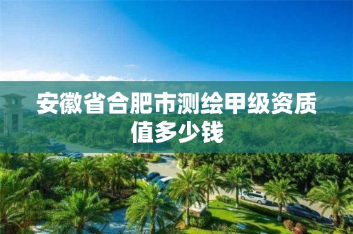 安徽省合肥市測繪甲級資質值多少錢