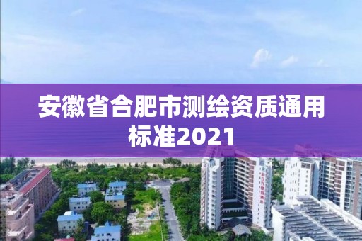 安徽省合肥市測(cè)繪資質(zhì)通用標(biāo)準(zhǔn)2021